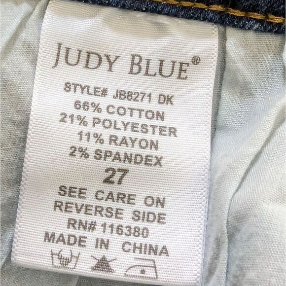 Judy Blue Mid-Rise Stretch Distressed Jeans Sz 27 JB8271 | Everyday Denim - Picture 8 of 11